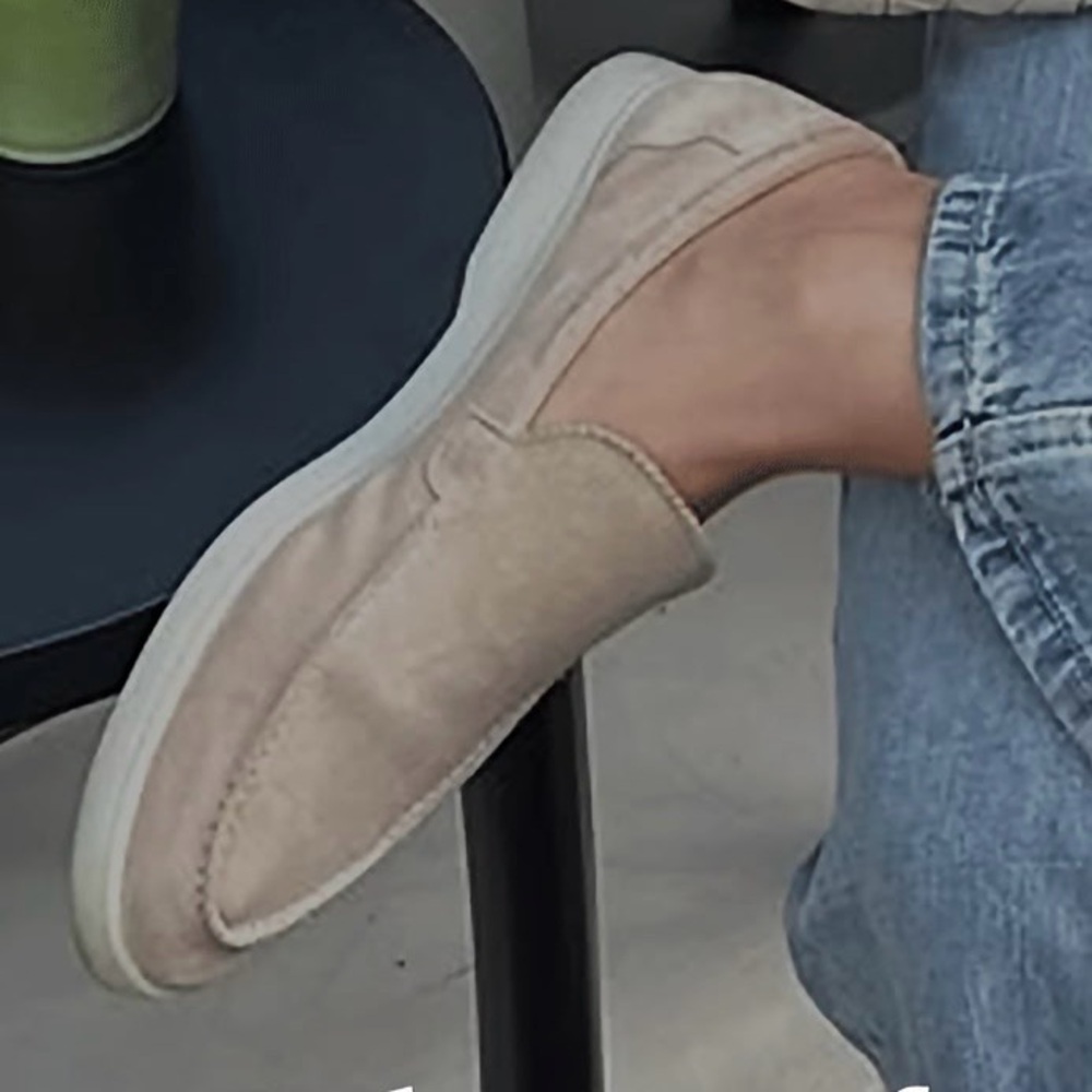 Tan Loafers Slip-Ons